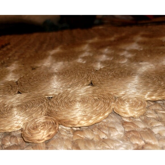 VTG Handmade Philippines Abaca Woven Hemp Mat 18" Trivet Table Protector MCM - Picture 13 of 14